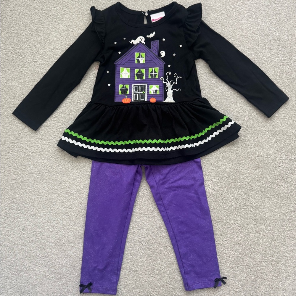 Little Girls Halloween Legging Set